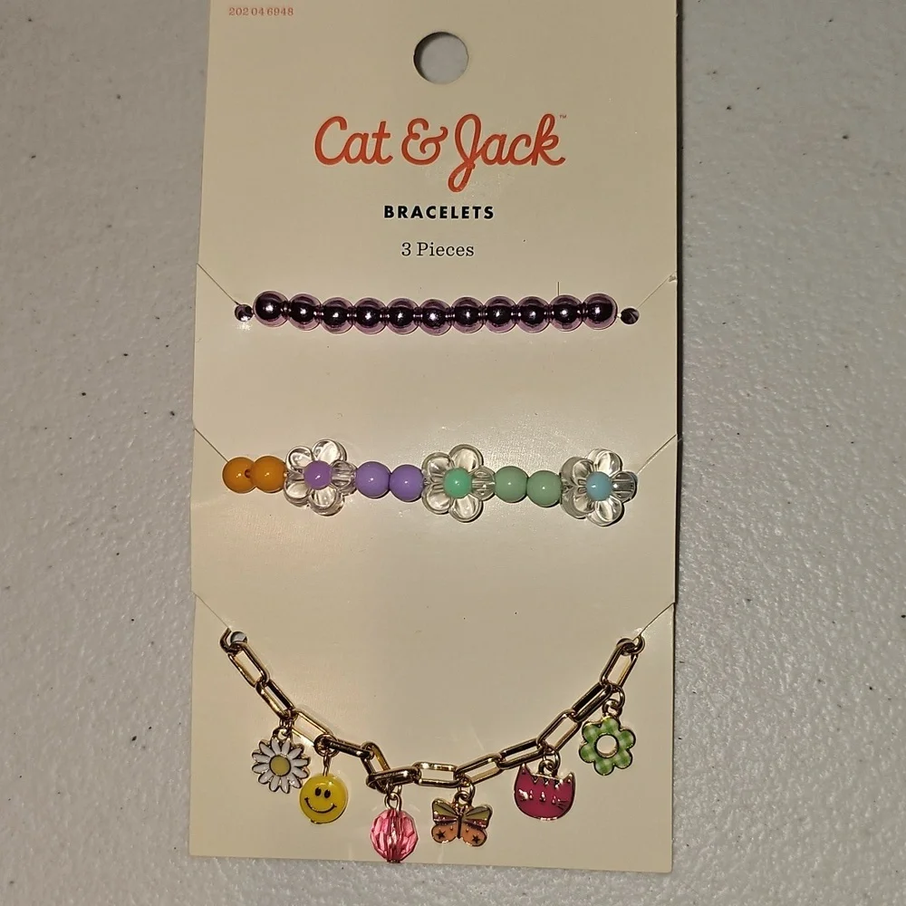 Cat & Jack 3 Piece Girl's Bracelet Set New